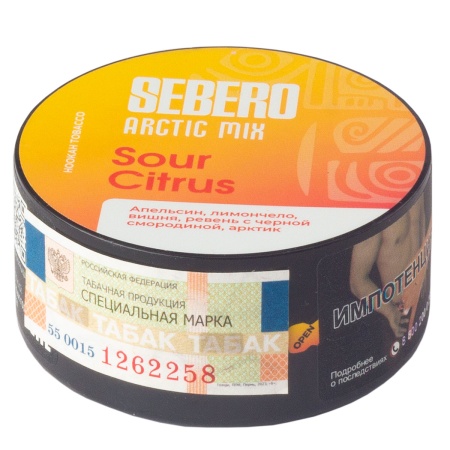 Табак - Sebero - 25гр - Arctic Mix - Sour Citrus (Апельсин, Лимончело, Вишня, Ревень, Арктик) product image